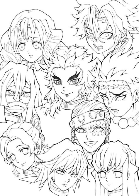 All Hashira Coloring Pages
