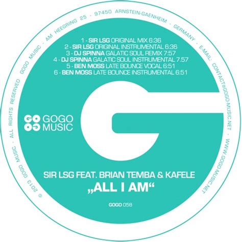I Am Feat. Brian Temba Kafele [DJ Spinna Galatic Soul Instrumental.