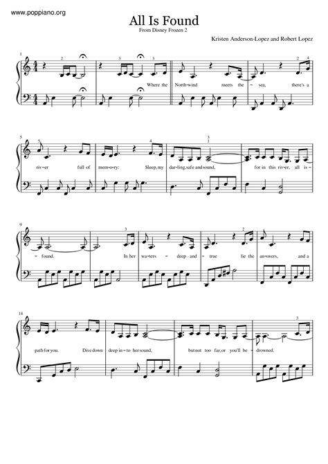 All Is Found Sheet Music