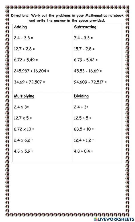 All Operations Using Numbers to 12 (A) Mixed Operations Worksheet