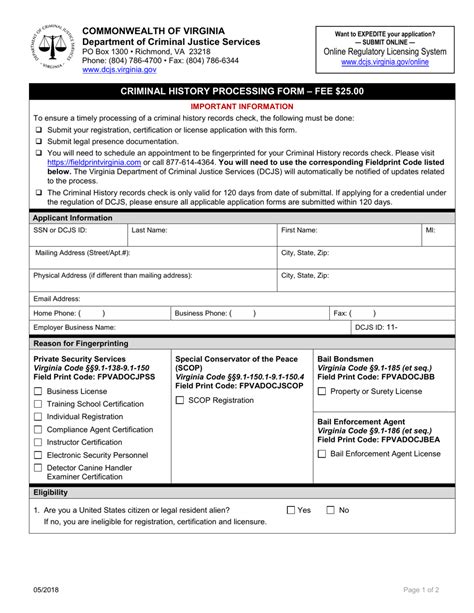 All Registration Categories Virginia Department of Criminal …