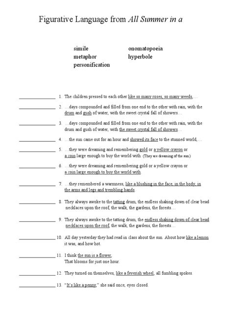 All Summer in a Day: Figurative Language SparkNotes. 