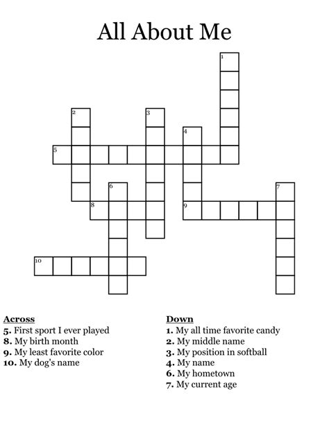 All about me excursions crossword. Things To Know About All about me excursions crossword. 
