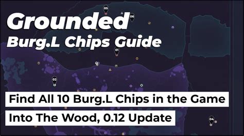 Grounded Guides. 100% Checklist. Data Logs. Milk Molars. Grounded Interactive Map - Find BURG.L Chips, SCA.B Schemes, resource spots, bug spawns, & more! Use the tracker to add your own custom locations & track your collectibles progress!. 