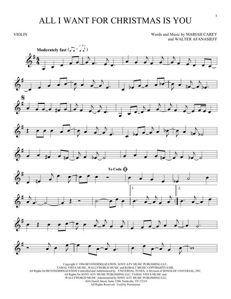 All i want for christmas sheet music. - Breves apuntes monográficos de punta prieta b.c.s..