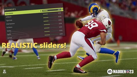 Madden 23 CPU vs CPU REALISTIC sliders. These Madden 23 sliders are meant to recreate a true NFL experience with realistic stats, gameplay and events!The all.... 