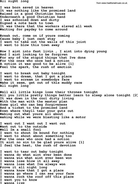 All night long lyrics. Things To Know About All night long lyrics. 