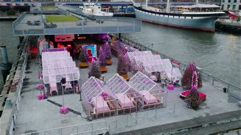 Pink Pier at Watermark Price: $25 - $45. When: January 26 - March 31, 2023. Address: 78 South St. Pier 15, New York, NY 10038. Why You Need To Go: You can enjoy and all-pink brunch with stunning NYC views. Website