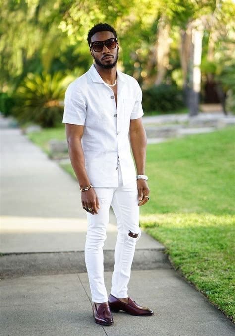 All white mens outfit. Nov 12, 2018 · 12. White Maxi Skirt + T-Shirt. Source: weworewhat.com. A stunning pair of nude wedges dresses up an all-white look beautifully. The whole outfit is very stylish but also seems comfortable to wear. 13. Cool Outfit. Source: stylelovely.com. A black shades are the ultimate accessory for any white look. 