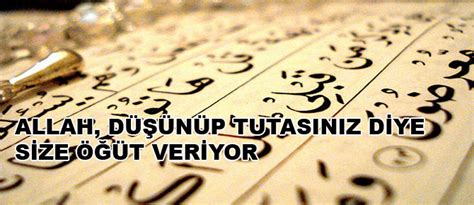 Allah size ne güzel öğüt veriyor.