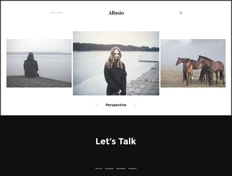 Allasio Photography and Lifestyle Blog PSD Template Blog template