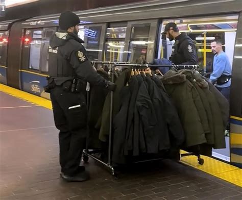 Alleged thief arrested with 34 winter coats on SkyTrain in Vancouver
