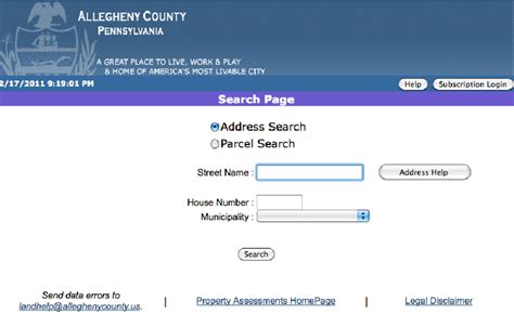 Allegheny county assessment page. Illegal Subdivision. The deed is selling part of a property. Both state and county planning codes state that only subdivision plans can split property. Please review the deed description against the description that the Office of Property Assessments lists in their records to rectify the two descriptions. 