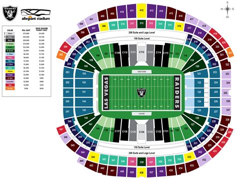 Section 128 Allegiant Stadium seating vie