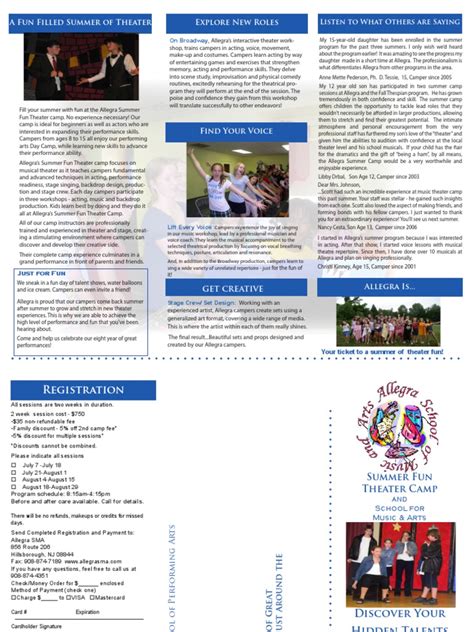 Allegra SMA Summer Camp Brochure