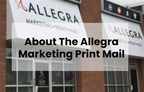 Allegra marketing print mail. We're a full-service marketing and print communications company based in - Salem, NH. We help companies solve simple or complex problems through our expertise, creative solutions and can-do attitude. Allegra is a full-service marketing, print and mailing services company offering solutions to help businesses in the United States grow and succeed. 