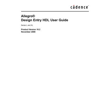 Allegro design entry hdl user guide. - Yamaha neo yn50 2002 service reparatur werkstatthandbuch.