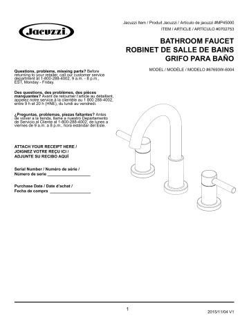 Faucet Instructions. Our commitment is to provide the do-it-yourselfer with Faucet Instructions, education and technical information to get the job done. Use the Search all Faucet Instructions button or find your faucet's brand information, links and articles on this site. Type in your faucet's model number or manufacturer, or ask a question. . Allen + roth harlow faucet installation instructions