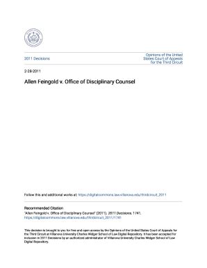 Allen Feingold v Office of Disciplinary Counsel 3rd Cir 2012