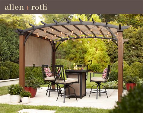 The replacement canopy CAN ONLY FIT allen roth 10x10 gazebo #365040 & 64222 & 69396, CANNOT FIT ANY OTHER GAZEBO. Do not buy it if you do not have the correct gazebo. Color: Brown. The color might differ from original. Replacement CANOPY ONLY. Metal frame excluded. 100% polyester, UV-protected, water-repellent but not water proof.. 