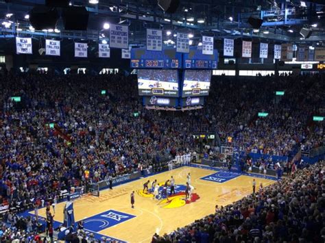 A general view during the game between the Iona Gaels and the Kansas Jayhawks at Allen Fieldhouse on November 19, 2013 in Lawrence, Kansas. (Photo by Jamie Squire/Getty Images)