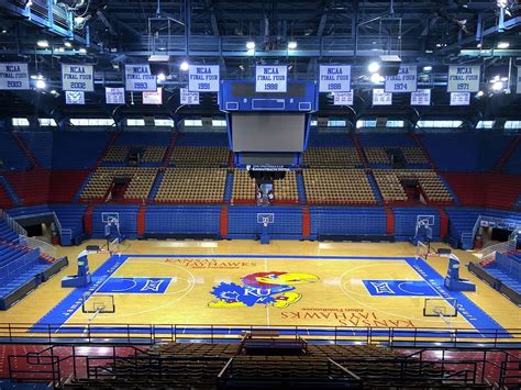 2023-24 Big 12 schedule released for Kansas basketball. The six national champions banners hang on the north end of Allen Fieldhouse below the iconic "Pay Heed, All Who Enter: Beware of 'THE PHOG .... 