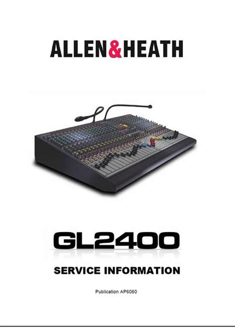 Allen heath gl 2400 console original service manual. - Allis chalmers b1 b 1 tractor service manual parts catalog 2 manuals.