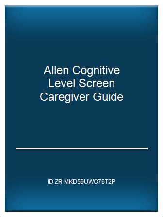 Allen kognitive ebene screen caregiver guide. - Relaciones militares de américa latina y el caribe con europa occidental.