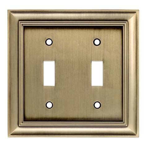 Shop allen + roth 1-Gang Specialty Size Bronze Indoor Toggle Wall Plate in the Wall Plates department at Lowe's.com. This stylish wallplate adds simple elegance to your decor. Decorating with wallplates is an economical way to make great impact in your home. Manufactured by
