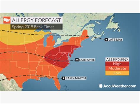 The spring allergy season for New York City usually begins in the second week of March, peaks in May and fades in June. As our climate warms, we've seen our pollen season start earlier..... 
