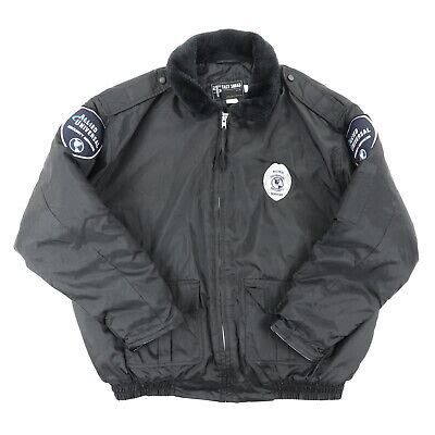 Qraphic Tee Security Jacket, Economy, Reflective Logo, Security Guard Charger Jacket, Black