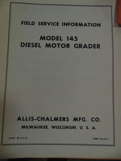 Allis chalmers 145 motor grader service manual. - Manual de mantenimiento de polaris ranger 700 efi.