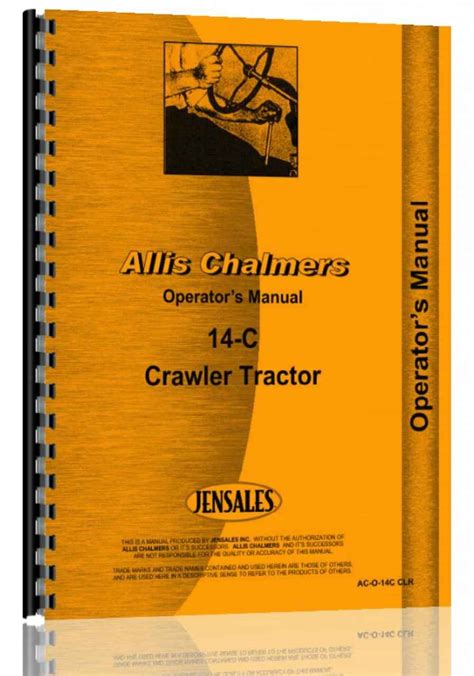 Allis chalmers 14c crawler operators manual. - Guide self care mayo clinic ebook.