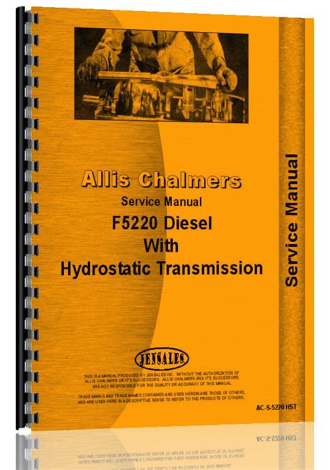 Allis chalmers 5220 hst diesel service manual. - 2002 jeep grand cherokee overland owners manual.