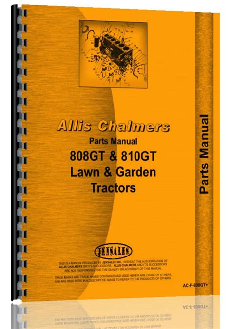 Allis chalmers 810 gt lg parts manual. - Manuales de reparación del motor diesel isuzu.