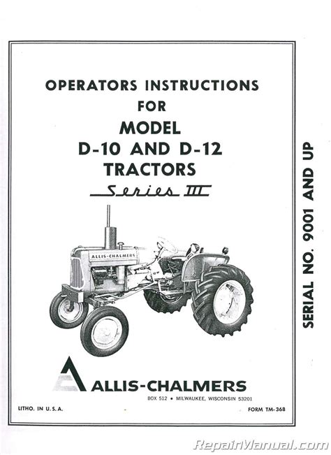 Allis chalmers d10 d 10 series iii d12 d 12 series iii tractor service repair manual download. - Alpha series workshop manual lister petter.