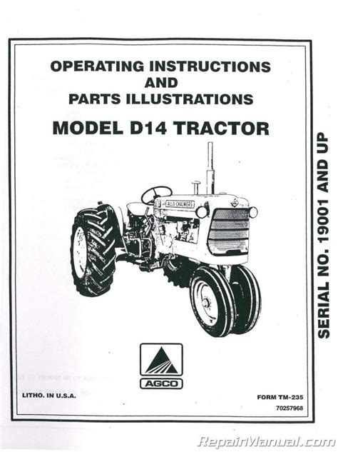 Allis chalmers d14 d 14 tractor tractor service and parts catalog 2 manuals download. - The meeting of the mountebanks niels werner collector series.