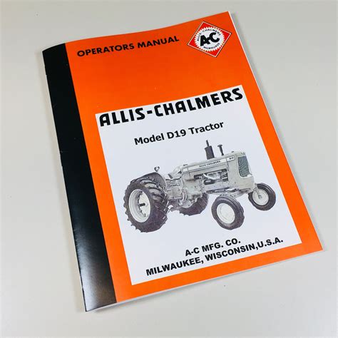 Allis chalmers d19 tractor operators manual plastic comb. - Owners manual for 83 honda xr500r.