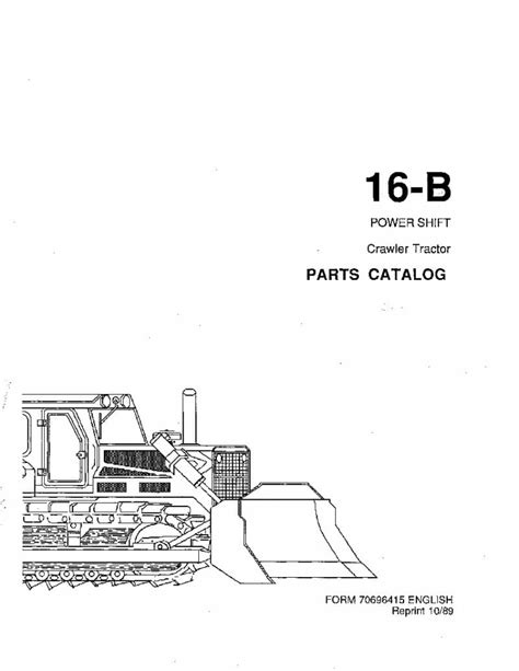 Allis chalmers fiat 16b 16 b crawler loader parts manual. - Manuale di riparazione gratuito per 2001 kx250.