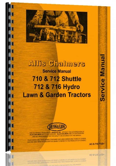 Allis chalmers model 710 service manual. - Kia grand carnival 2009 2013 reparatur service handbuch.