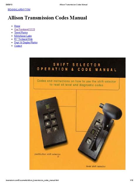 Allison transmission codes d1.  You should also have two more digits (the sub-cod...