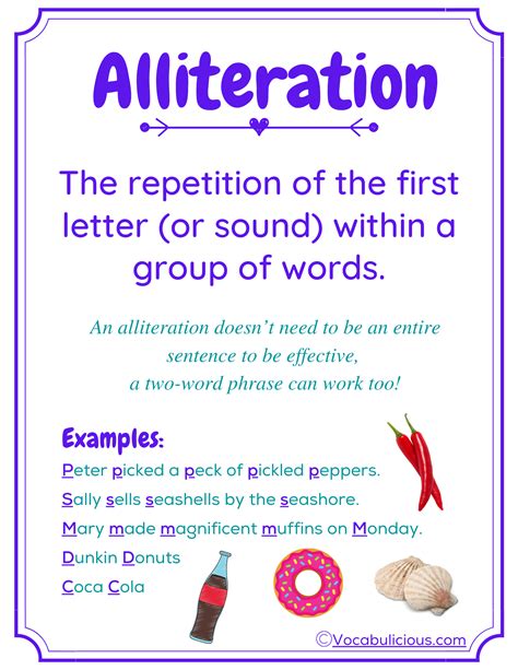 Alliteration examples for students