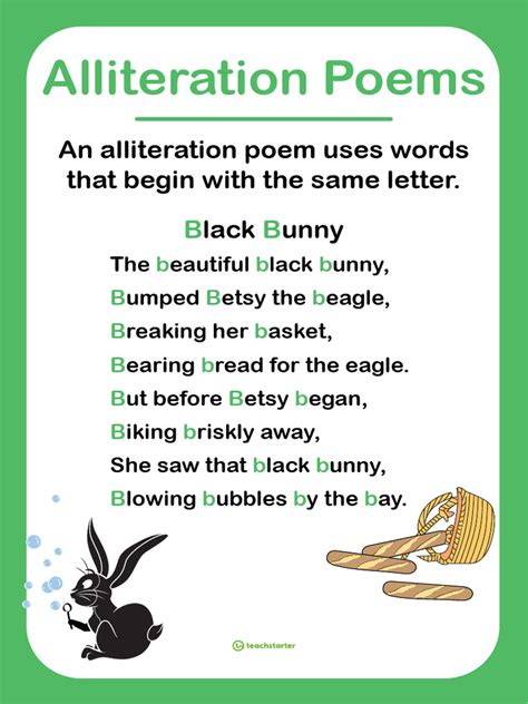Alliteration examples in poetry for students