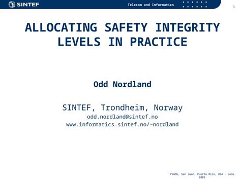 Allocating Safety Integrity Levels in Practice