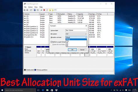 Allocation unit size exfat. Learn what is the best exFAT allocation unit size and h...