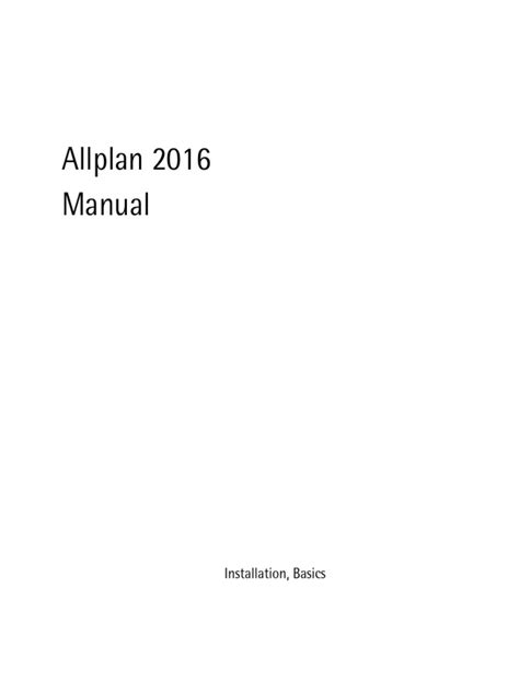 Allplan 2016 Manual