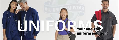 Alluniformwear - All Uniform Wear is one of the largest suppliers of embroidered uniforms, work shirts, work pants, school uniforms, nurse uniforms, labcoats and scrubs If you are having trouble using this site please call us at (954) 741-1314 for assistance.