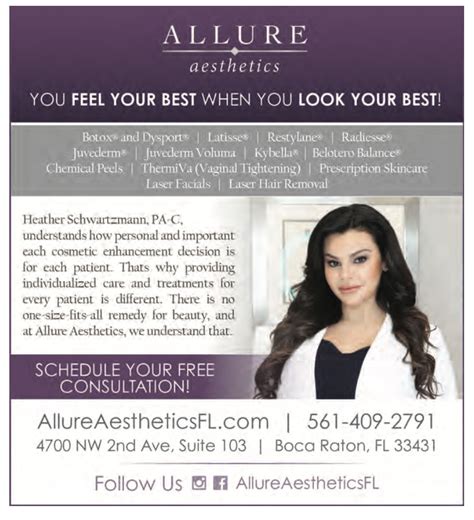 Allure aesthetics. Allure Aesthetics provides a range of non surgical treatments including treatment for lines and wrinkles, dermal fillers including lip enhancement, eDermastamp and RF micro needling for skin rejuvenation and acne scarring, excessive sweating (hyperhidrosis), Skin peels including The Perfect Peel, Hydrafacial, ZO and Obagi Medical skin care range, … 