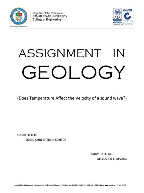 Ally Ass in Geology Temp