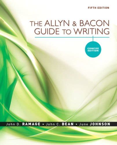 Allyn bacon guide to writing the 5th edition. - Safe n sound premier instruction manual.